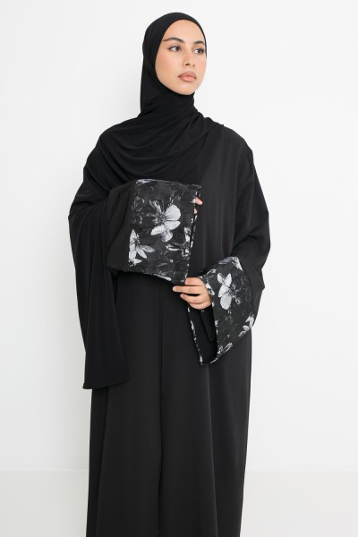 Kimono brocard noir