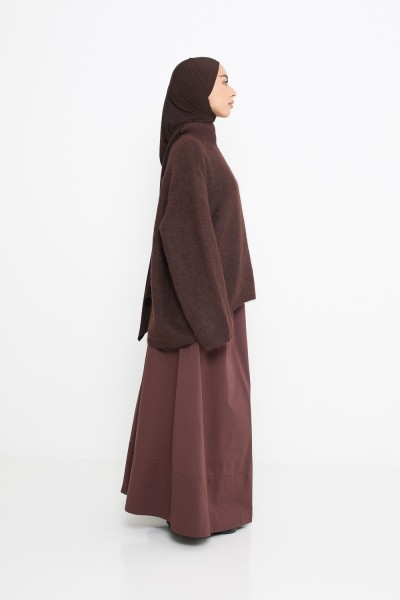 Pull ample laine choco