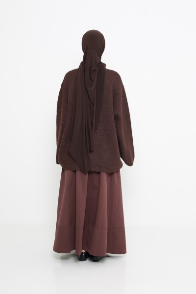 Pull ample laine choco