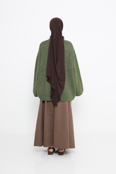 Loose matcha wool sweater