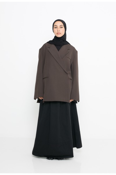 Blazer croisé dark brown