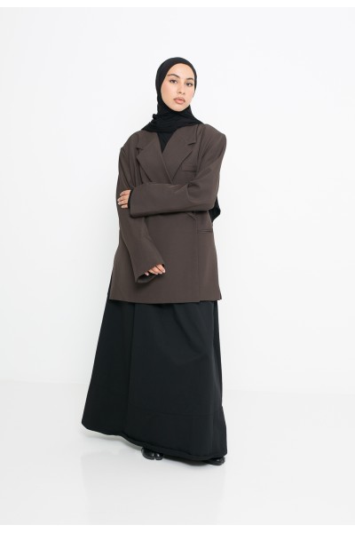 Blazer croisé dark brown