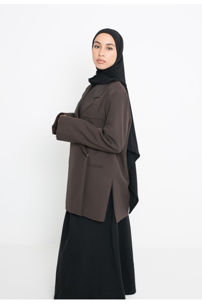 Blazer croisé dark brown