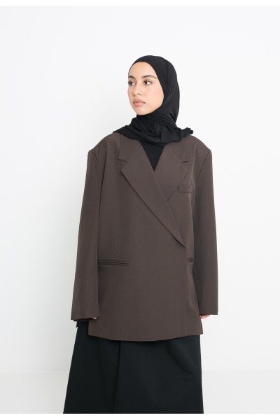 Blazer croisé dark brown