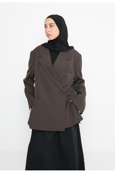 Blazer croisé dark brown