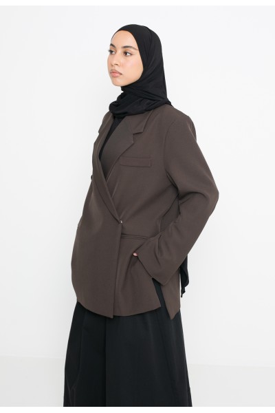 Blazer croisé dark brown