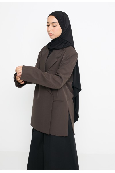 Blazer croisé dark brown