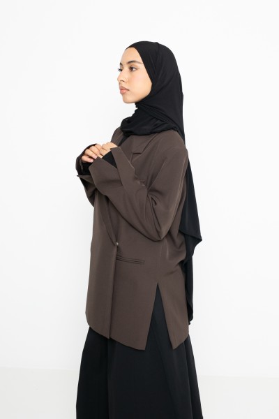 Blazer croisé dark brown