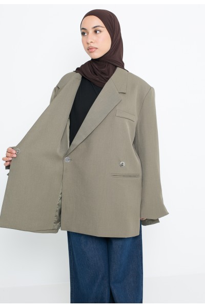 Blazer croisé kaki