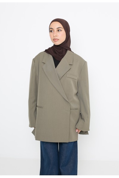 Blazer croisé kaki