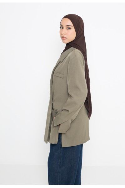 Blazer croisé kaki