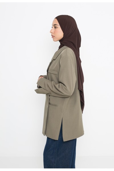 Blazer croisé kaki
