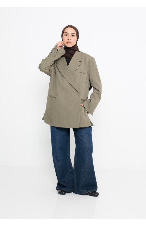 Blazer croisé premium pour femme modeste. Collection 2025 automne hiver