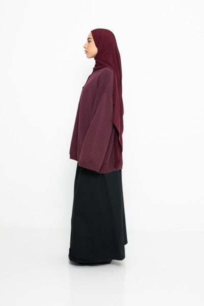 Cardigan minimaliste Burgundy