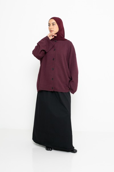 Cardigan minimaliste Burgundy