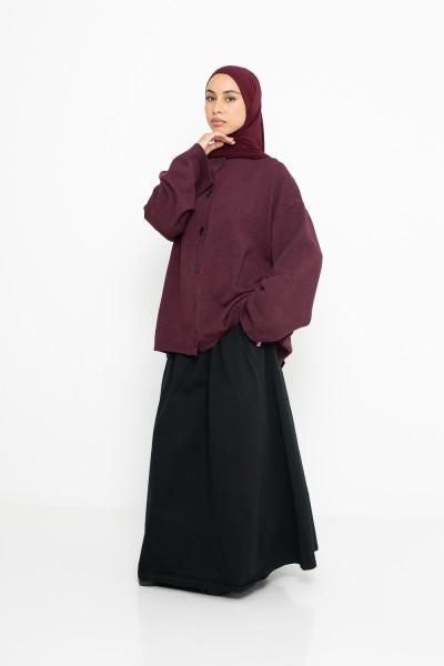 Cardigan minimaliste Burgundy