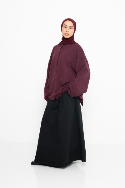 Cardigan minimaliste Burgundy