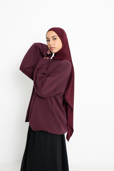 Cardigan minimaliste Burgundy