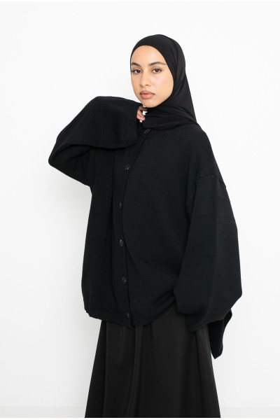 Cardigan minimaliste noir