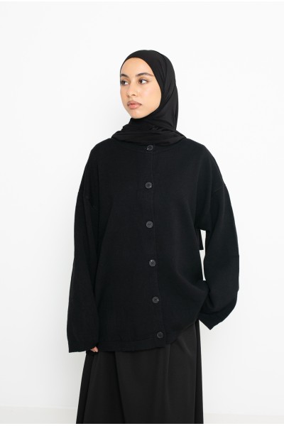 Cardigan minimaliste noir