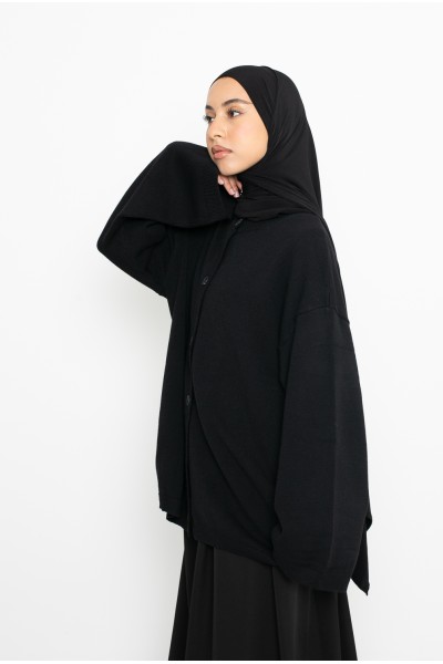 Cardigan minimaliste noir