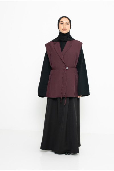 Blazer sans manche Burgundy