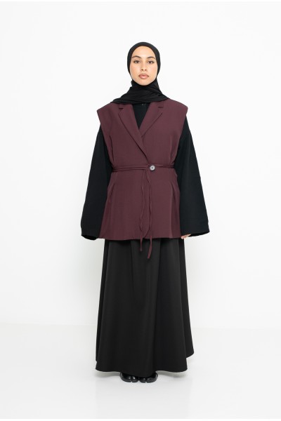 Blazer sans manche Burgundy