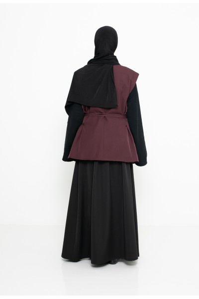 Blazer sans manche Burgundy
