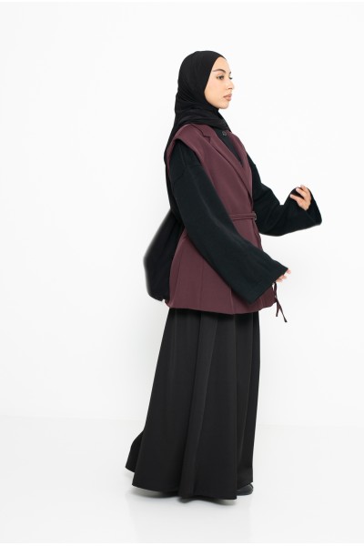 Blazer sans manche Burgundy