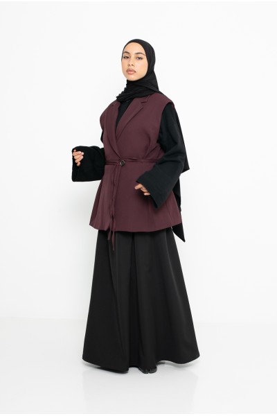 Blazer sans manche Burgundy
