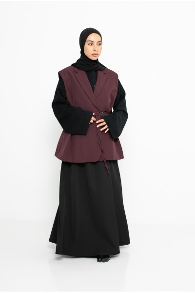 Blazer sans manche Burgundy