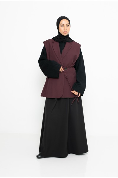 Blazer sans manche Burgundy