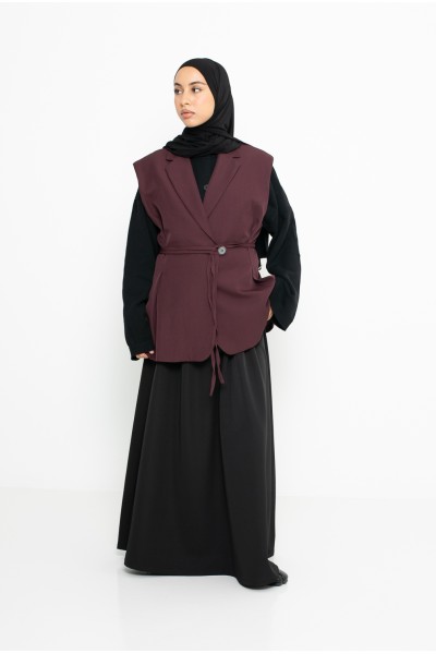 Blazer sans manche Burgundy