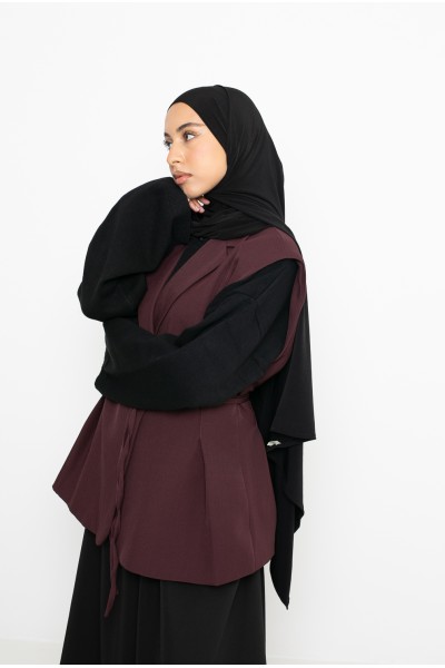 Blazer sans manche Burgundy