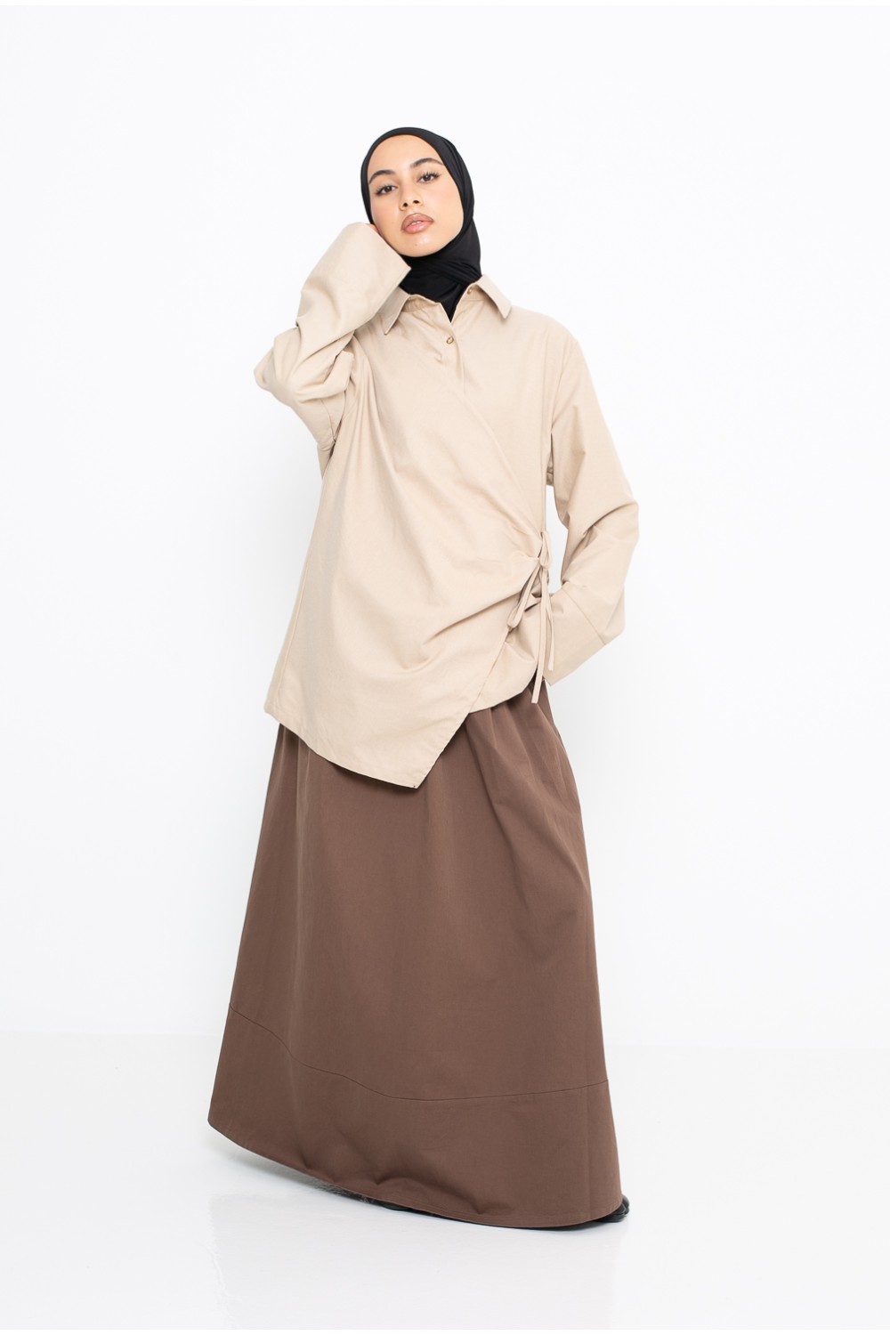Chemise à nouer création CM boutique en ligne moderne musulmane