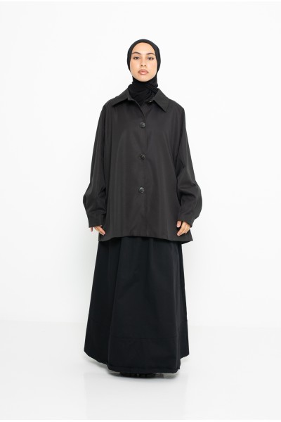 Trench minimaliste Tokyo noir