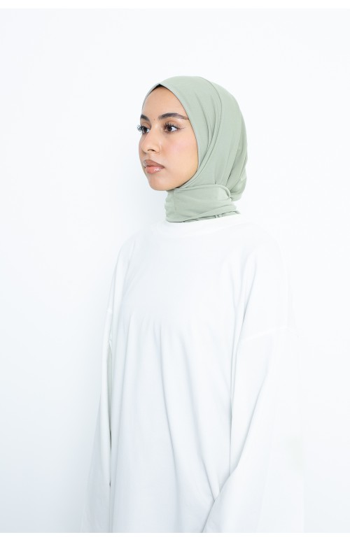 Hijab jersey premium enfilable avec pression