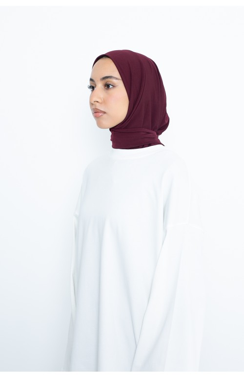 Hijab jersey premium enfilable avec pression