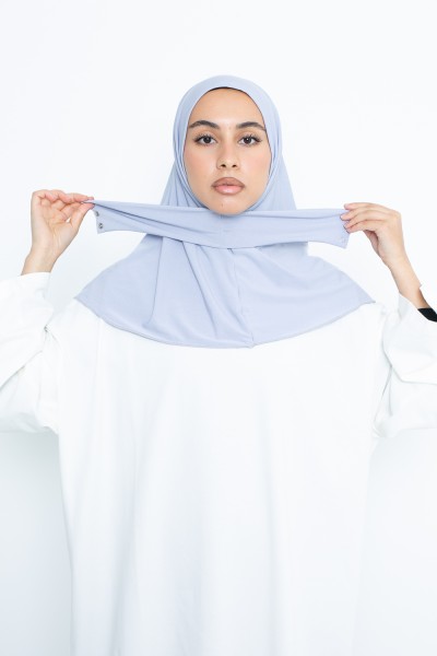 Hijab easy bleu gris