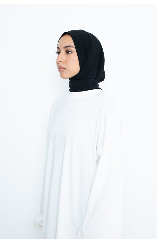 Hijab jersey premium enfilable avec pression