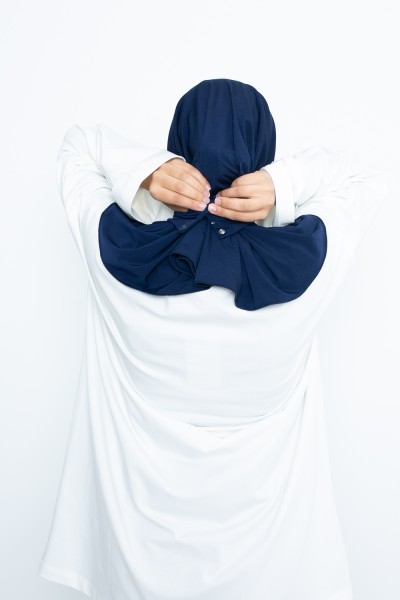 Hijab einfach dunkelblau