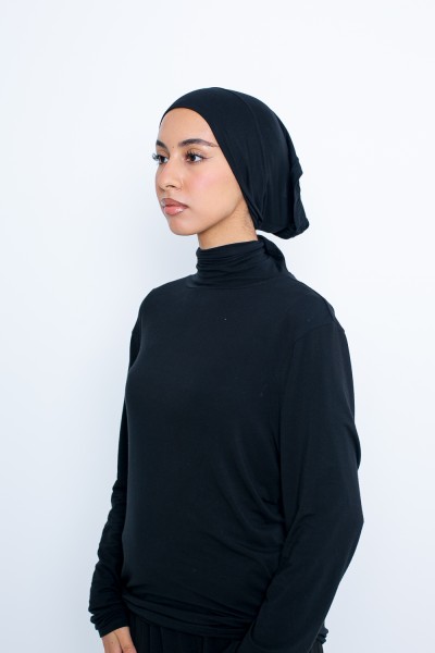 Gorra de tubo de jersey negro