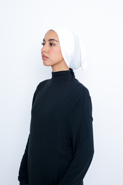 Off-white jersey tube cap