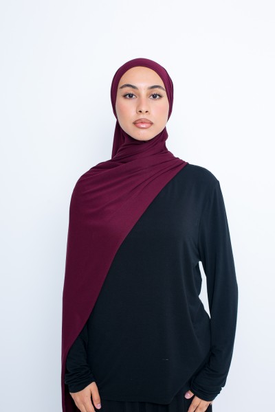 Hijab jersey lux soft Burgundy
