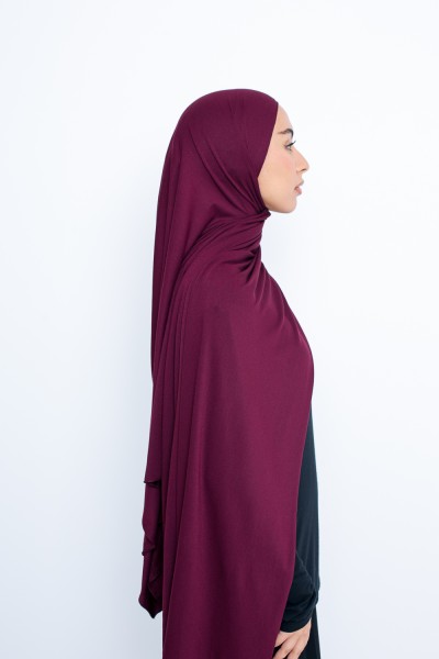 Hijab jersey lux soft Burgundy