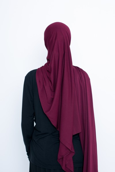 Hijab jersey lux soft Burgundy
