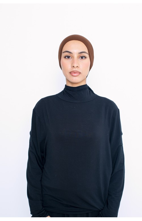 bonnet tube jersey chocolat